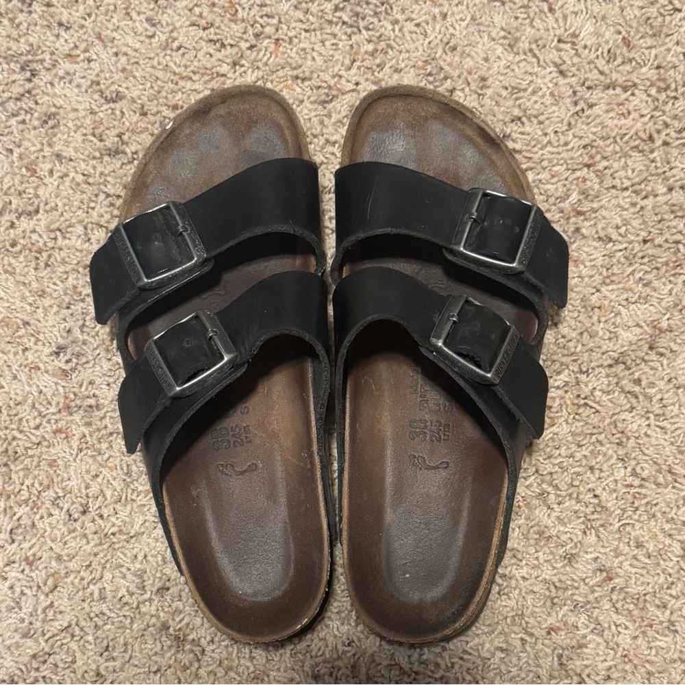 Birkenstock Arizona Sandals - Black - Size 38
